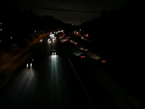 FREEWAY OVERPASS NIGHT 動画素材 11227767