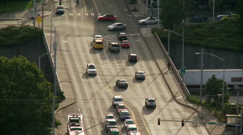 Freeway overpass time lapse Stock Footage