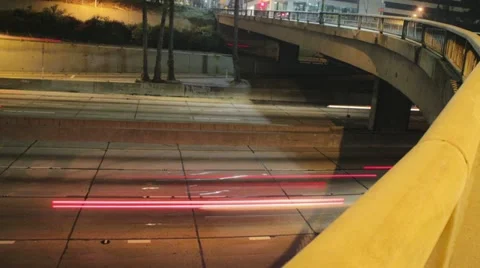 Freeway Overpass (Time lapse) Vídeos de archivo 12458105