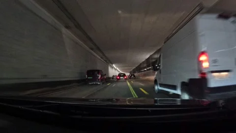 Freeway in Paris - timelapse 3 Stock Footage 232898413