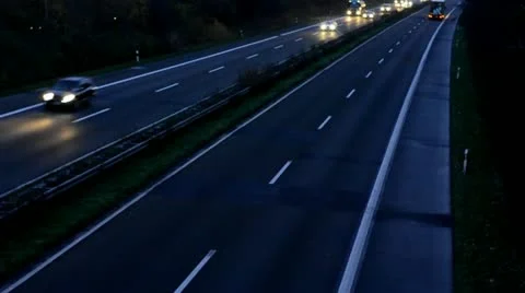 Freeway in rain Stock Footage 22179345