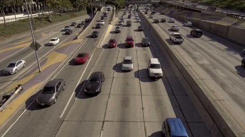 Freeway Rush Hour Traffic Congestion 01 Stock Footage 92290487