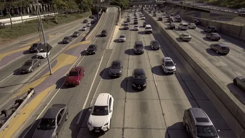 Freeway Rush Hour Traffic Congestion Stock Footage 92294479