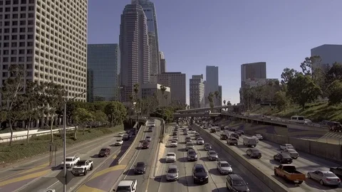 Freeway Rush Hour Traffic Jam 03 Stock Footage 92295776
