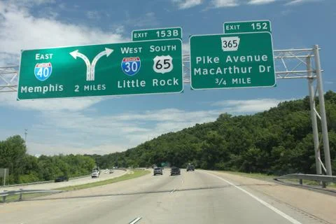 Freeway Signs Stock-Fotos