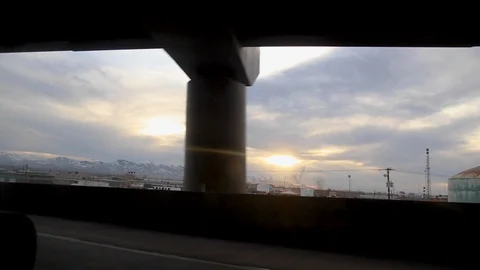 Freeway Sunset Stock Footage 105182130