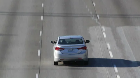 Freeway tilt up to signage Stock Footage 29612437