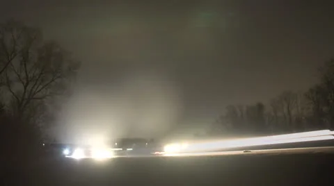 Freeway Time Lapse Plus Police Car Stock Footage 25061961