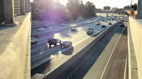 Freeway Time-lapse Rush Hour Traffic 스톡 동영상 12286168