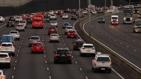 Freeway Traffic 1080p 35sec Stock Footage 108834787