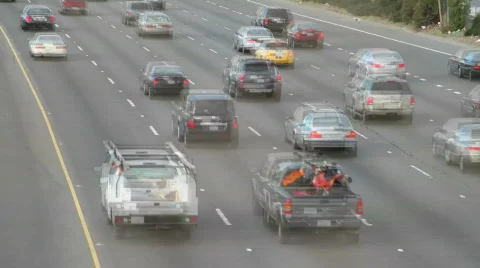Freeway traffic with blur effect 2 Video stock 563118