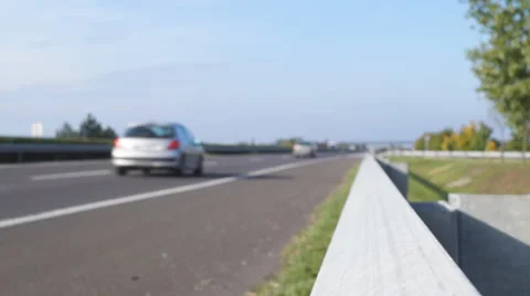 Freeway traffic defocused Stock Footage 56687968