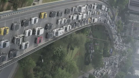 Freeway traffic Stock Footage 197494951