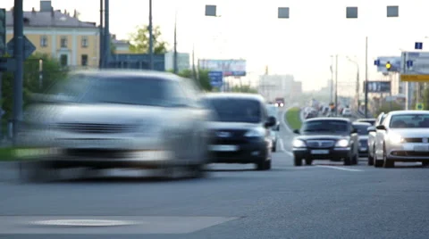 Freeway traffic, high speed timelapse Stock Footage 55470214