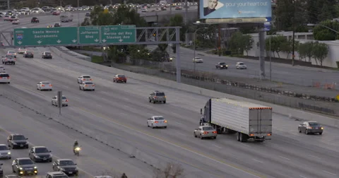 Freeway Traffic Los Angeles Stock Footage 46875242