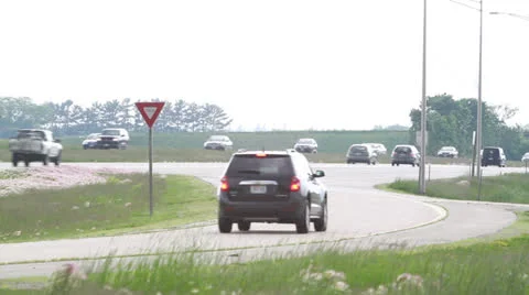 Freeway Traffic Merging Video stock 25876748