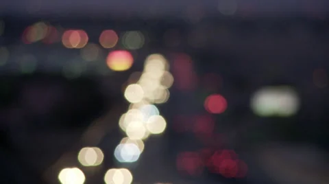 Freeway Traffic at night Vídeo Stock 27465463