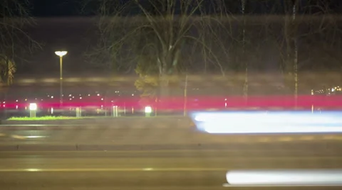 Freeway Traffic Night Time lapse Stock Footage 34265157