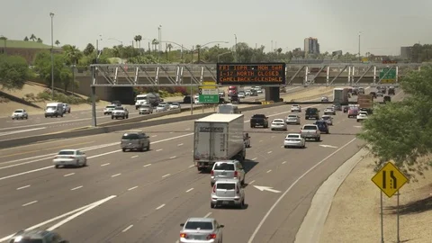 Freeway traffic Phoenix, AZ UHD Stock Footage 75501231