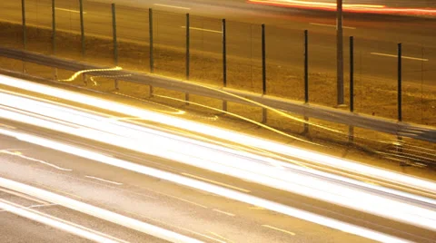 Freeway traffic road in city time lapse Stock Footage 36644454