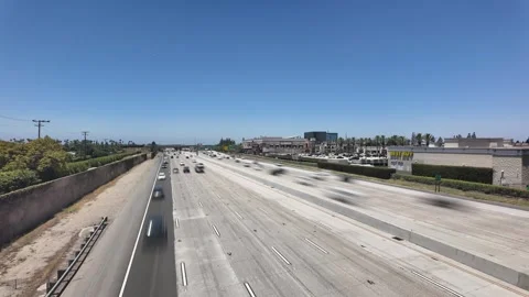 Freeway traffic in time lapse Stock Footage 278335629