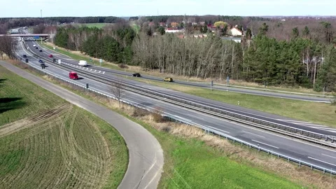 Freeway triangle in Germany Stock Footage 275043562