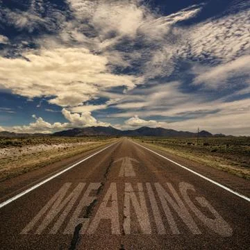 Freeway With the Word Meaning Stock Photos