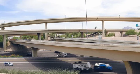 Freeways Intersection Stock Footage 110119943