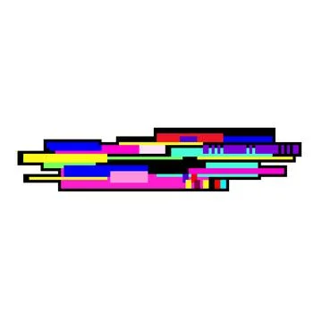 Freeze glitch error pixel art vector illustration Stock Illustration