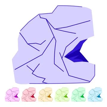 Freeze ice crack vector cartoon graphic Stock Illustration