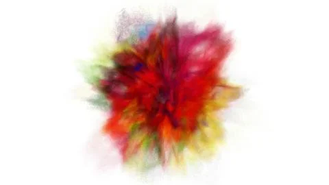 Freeze motion explosion of prismatic rainbow multicolored powder paint for Holi Stock Illustration