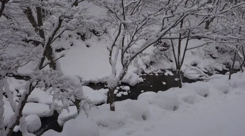 Freeze river in Japan Stock Footage 47790943
