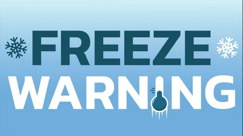 Freeze warning animated video Stock Footage 327473081