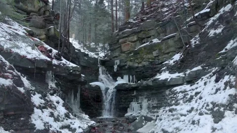 Freeze waterfall Stock Footage 167916435