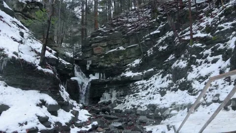 Freeze waterfall Stock Footage 168002252