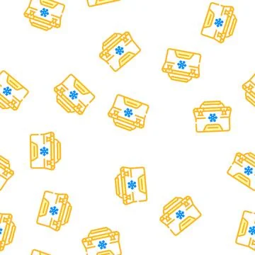 Freezer bag vector seamless pattern Stock Illustration