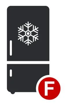 Freezer cold flat icon vector. Modern smart sign, solid pictogram isolated on イラスト素材