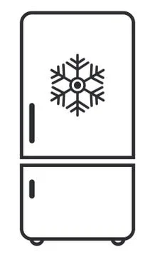 Freezer cold flat icon vector. Modern smart sign, solid pictogram isolated on イラスト素材