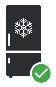 Freezer cold flat icon vector. Modern smart sign, solid pictogram isolated on イラスト素材
