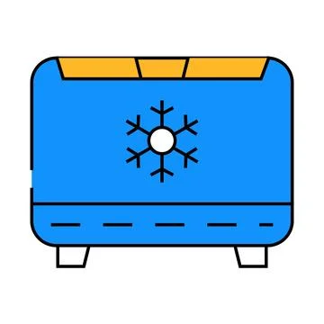 Freezer electronics icon color illustration Stock Illustration