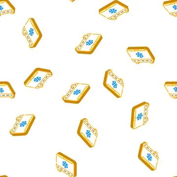 Freezer electronics isometric icon seamless pattern Stockillustratie