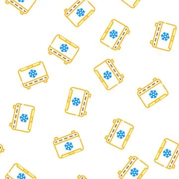 Freezer electronics vector seamless pattern Stock Illustration