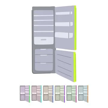 Freezer fridge vector cartoon graphic Stock Illustration