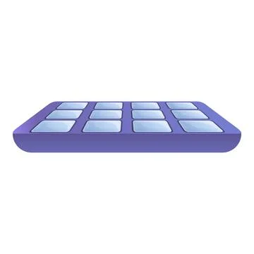 Freezer ice cube tray icon, cartoon style Stock Illustration