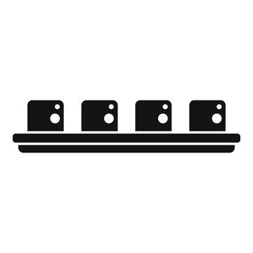 Freezer ice cube tray icon simple . Water container Stock-Illustration