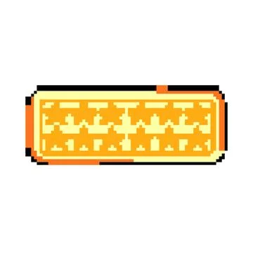 Freezer ice cube tray pixel art vector illustration Stock Illustration