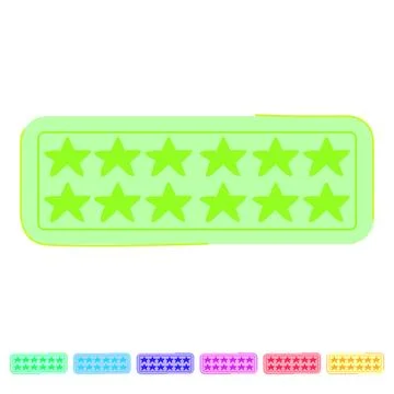 Freezer ice cube tray vector cartoon graphic Stock Illustration