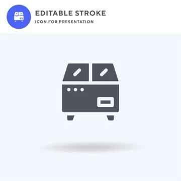 Freezer icon vector, filled flat sign, solid pictogram isolated on white, logo Illustrazione stock