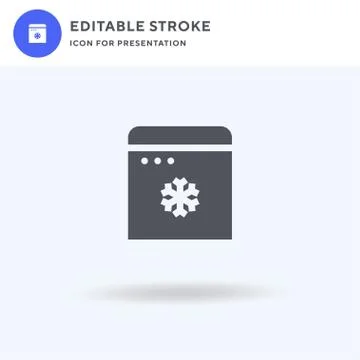 Freezer icon vector, filled flat sign, solid pictogram isolated on white, logo イラスト素材