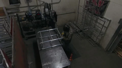 Freezer Rack Drone3 Stock Footage 157976129